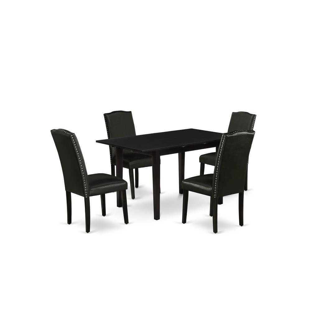 Dining Table- Parson Chairs, NOEN5-BLK-69. Picture 2