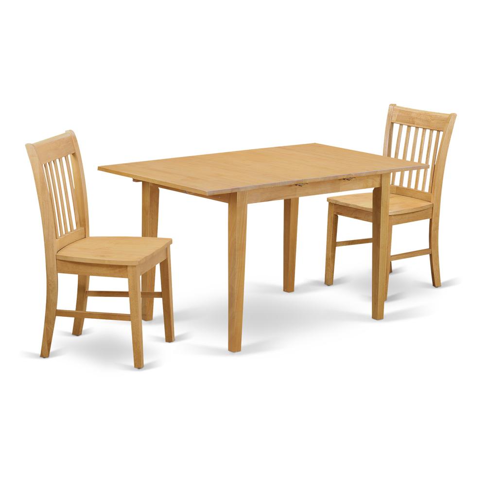 3  Pc  Kitchen  nook  Dining  set-  dinette  Table  with  a  12in  leaf  and  2  Kitchen  Chairs. Picture 2