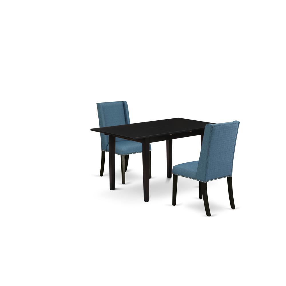 Dining Table- Parson Chairs, NOFL3-BLK-21. Picture 2