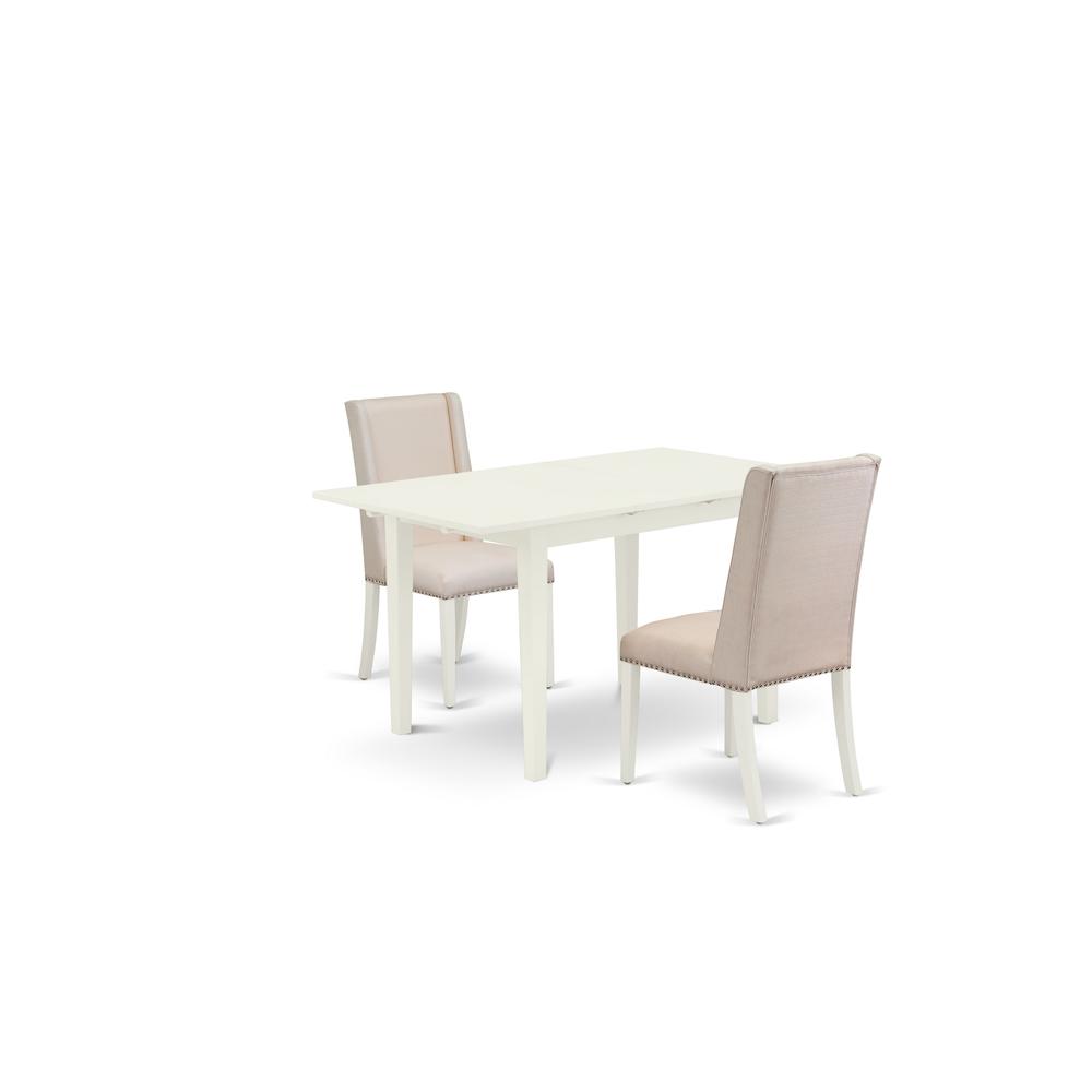 Dining Table- Parson Chairs, NOFL3-LWH-01. Picture 2