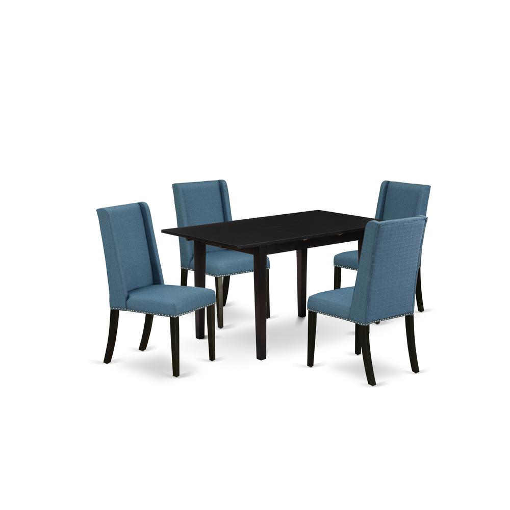 Dining Table- Parson Chairs, NOFL5-BLK-21. Picture 2