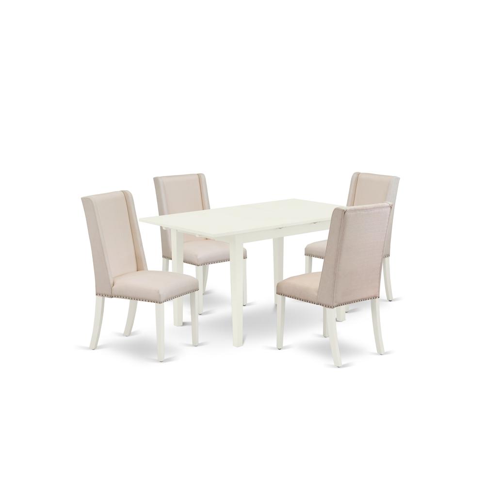 Dining Table- Parson Chairs, NOFL5-LWH-01. Picture 2
