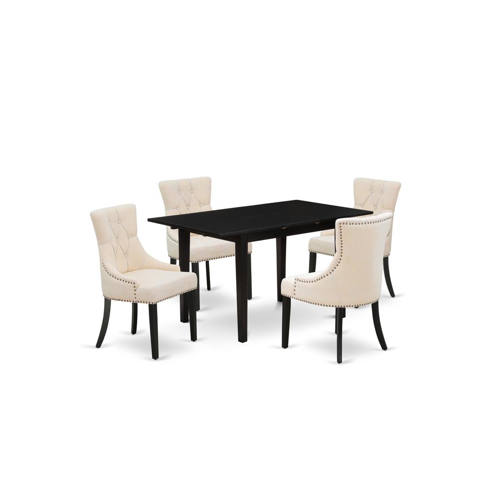 Dining Table- Parson Chairs, NOFR5-BLK-02. Picture 2