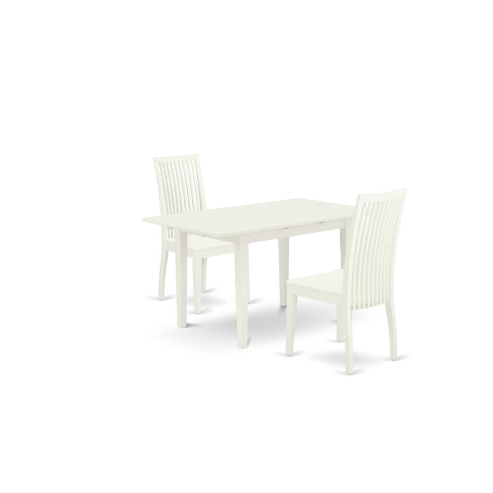 Dining Table- Dining Chairs, NOIP3-LWH-W. Picture 2