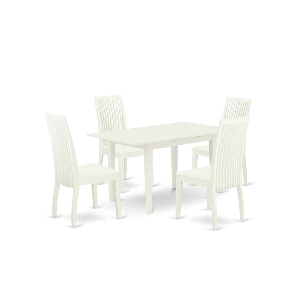 Dining Table- Dining Chairs, NOIP5-LWH-W. Picture 2