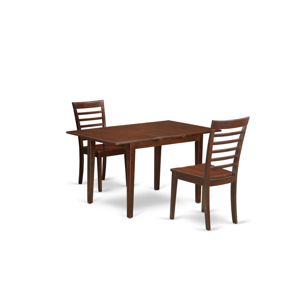 3  Pc  Kitchen  dinette  set  -  Table  with  Leaf  and  2  Kitchen  Chairs. Picture 2