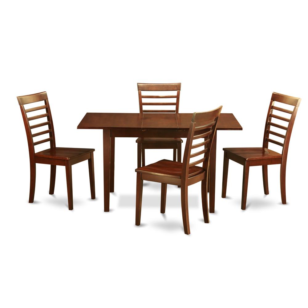 5  Pc  Kitchen  Table  set  -  Table  with  a  12in  Leaf  and  4  Kitchen  Dining  Chairs. Picture 2