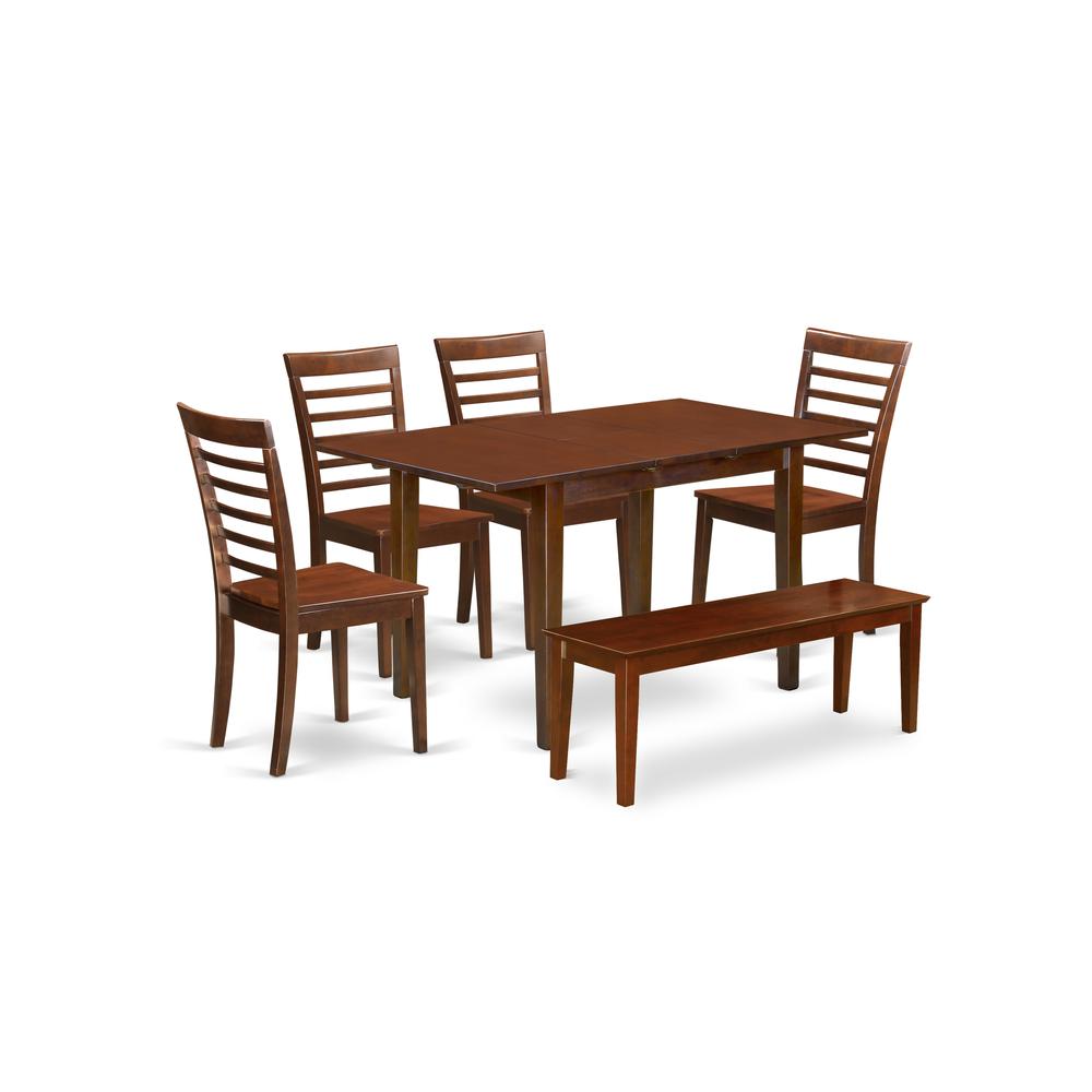 6  Pc  Kitchen  dinette  set  -  Table  and  4  Kitchen  Dining  Chairs  plus  Bench. Picture 2