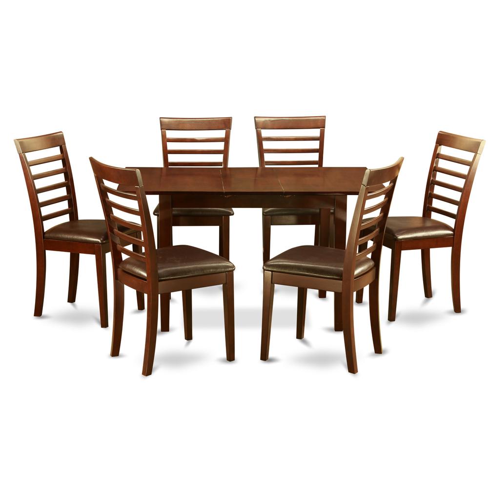 7  Pc  small  Table  set  -  Kitchen  Table  with  Leaf  and  6  Kitchen  Dining  Chairs. Picture 2