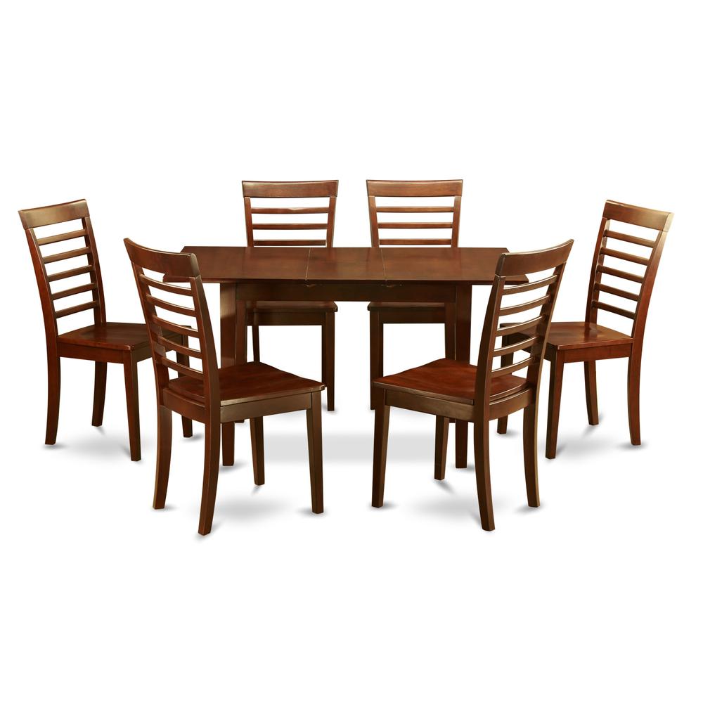 7  Pc  Dining  room  set  -  Rectangular  Table  with  Leaf  and  6  Dining  Chairs. Picture 2