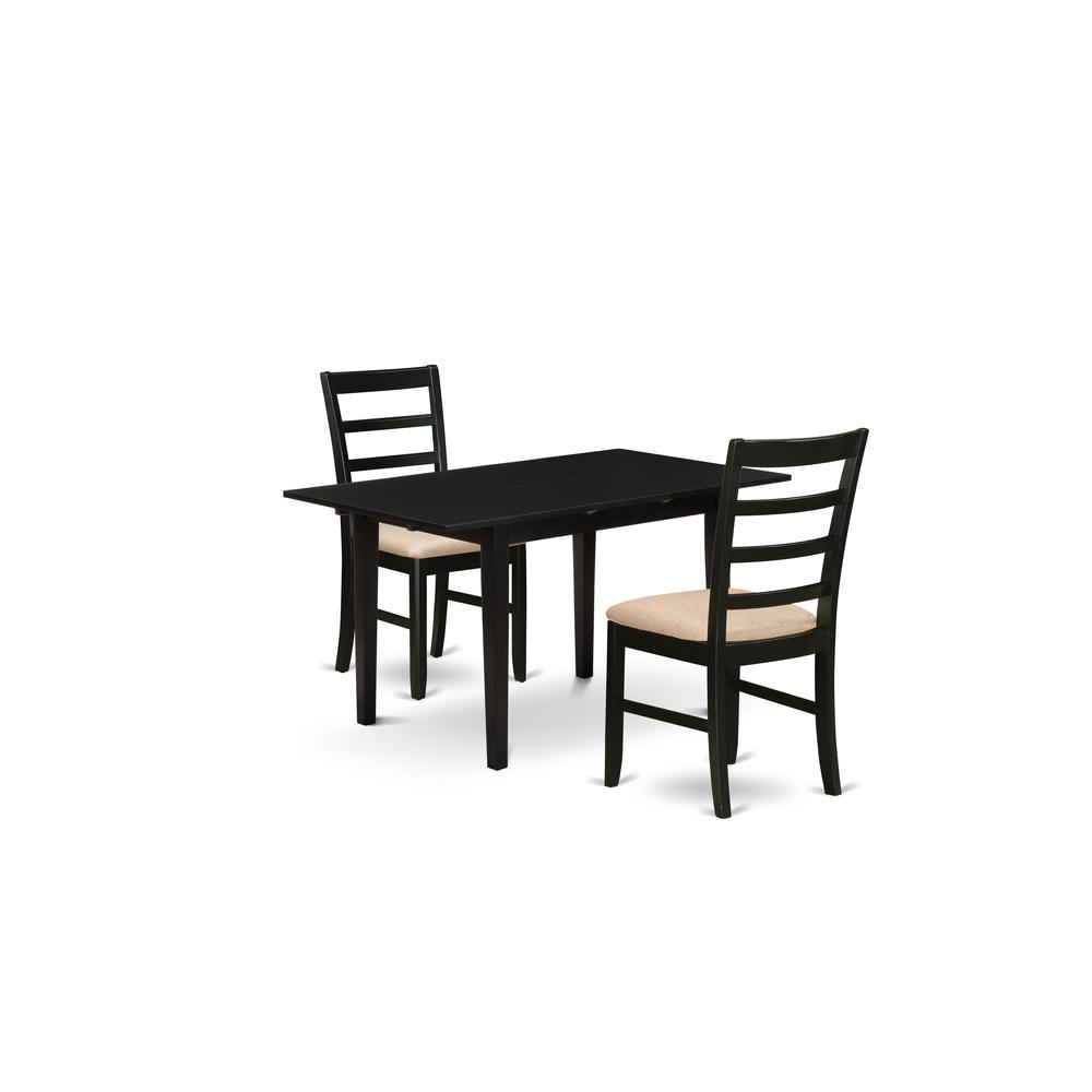 Dining Table- Dining Chairs, NOPF3-BLK-C. Picture 2