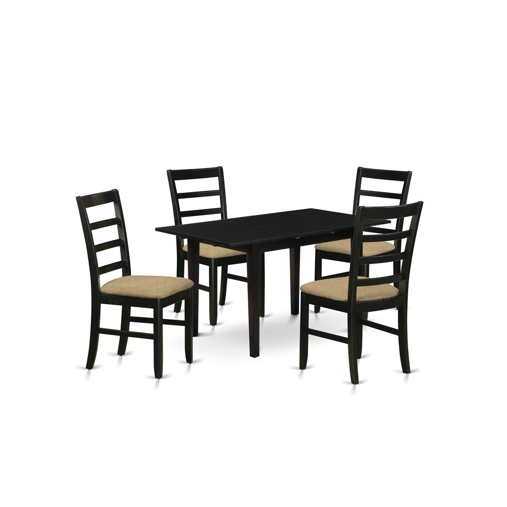 Dining Table- Dining Chairs, NOPF5-BLK-C. Picture 2