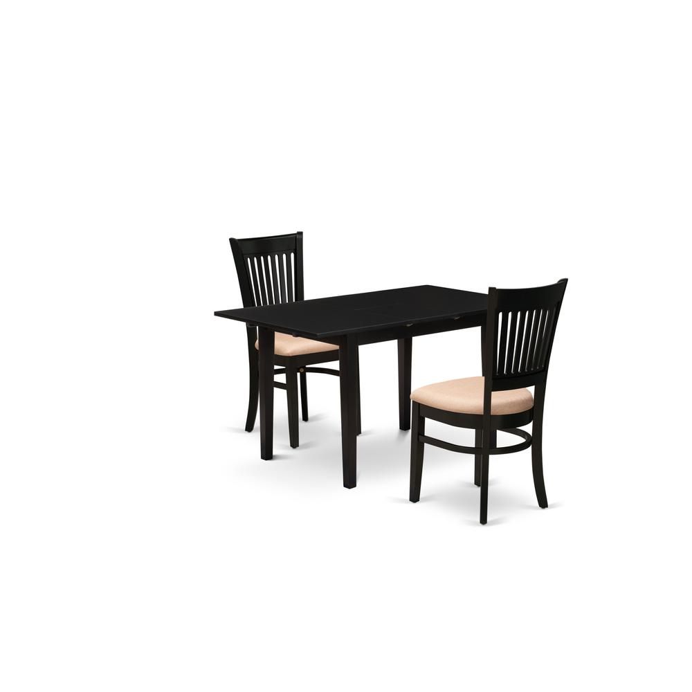 Dining Table- Dining Chairs, NOVA3-BLK-C. Picture 2