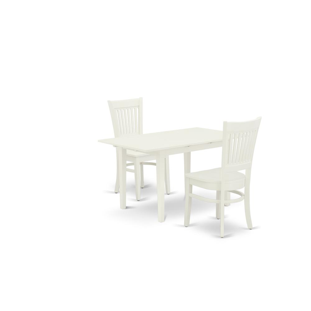 Dining Table- Dining Chairs, NOVA3-LWH-W. Picture 2