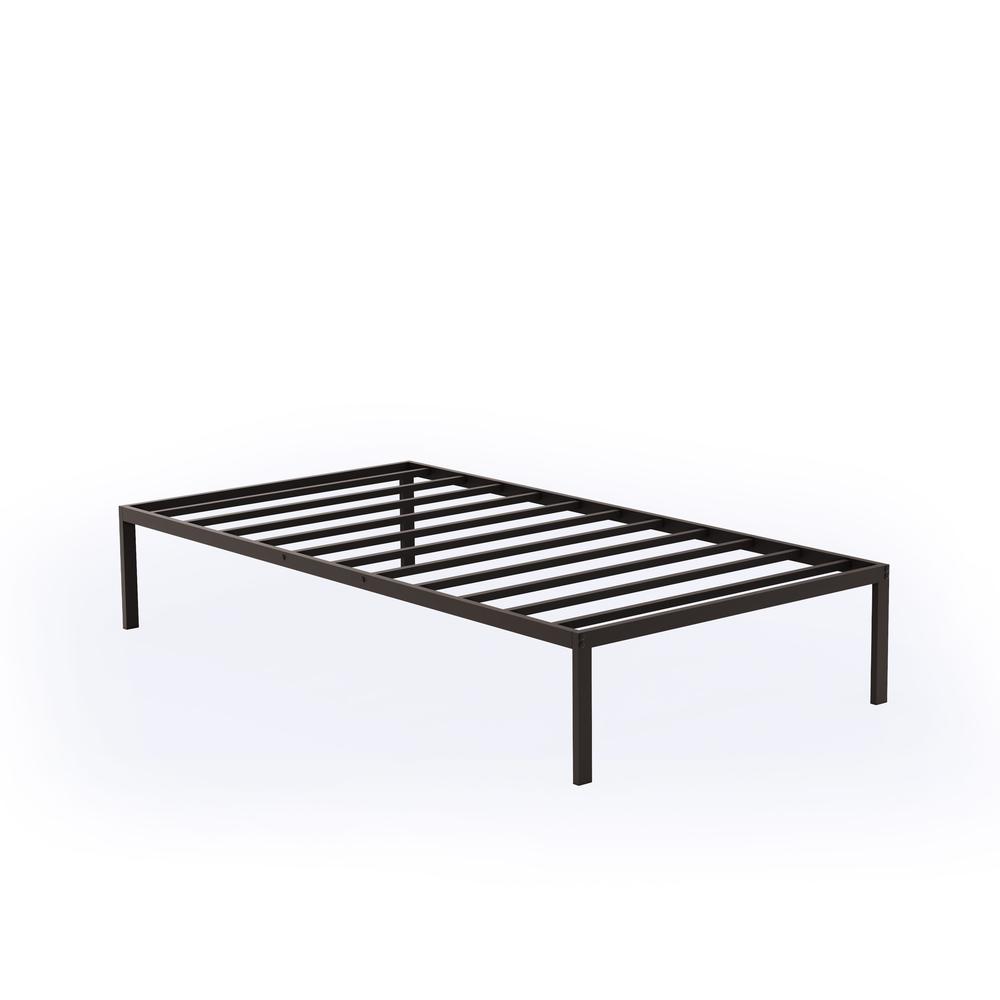 Norwich Modern Bed Frame with 4 Metal Legs - Magnificent Bed in Powder Coating Black Color. Picture 2