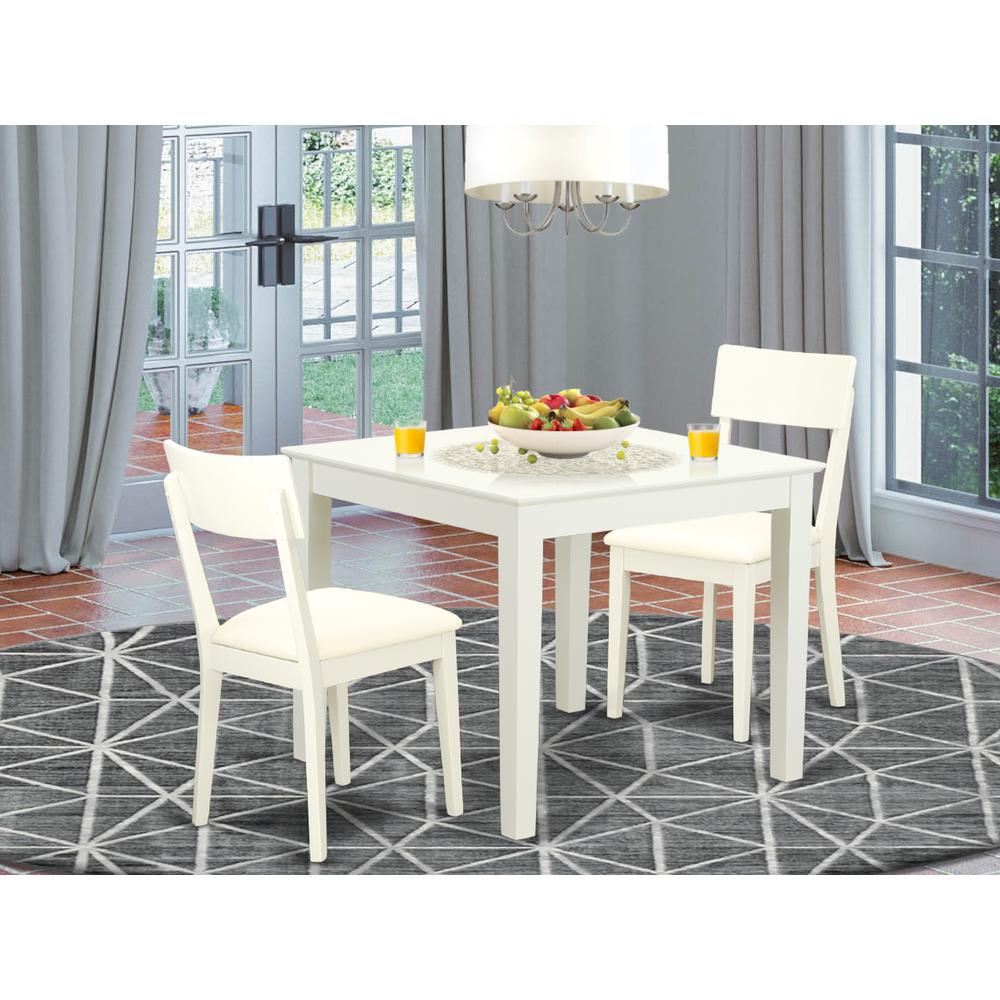 Dining Room Set Linen White, OXAD3-LWH-LC. Picture 2