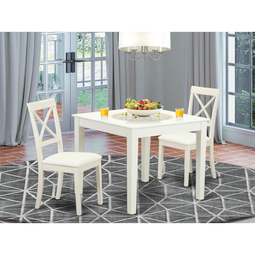 Dining Room Set Linen White, OXBO3-LWH-LC. Picture 2