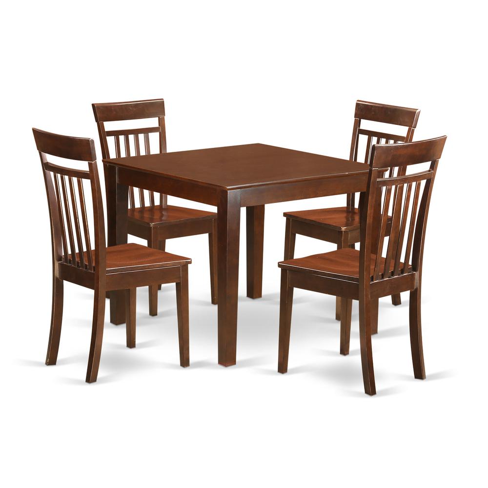 5  PcSmall  Kitchen  Table  set  with  a  Dining  Table  and  4  Dining  Chairs  in  Mahogany. Picture 2