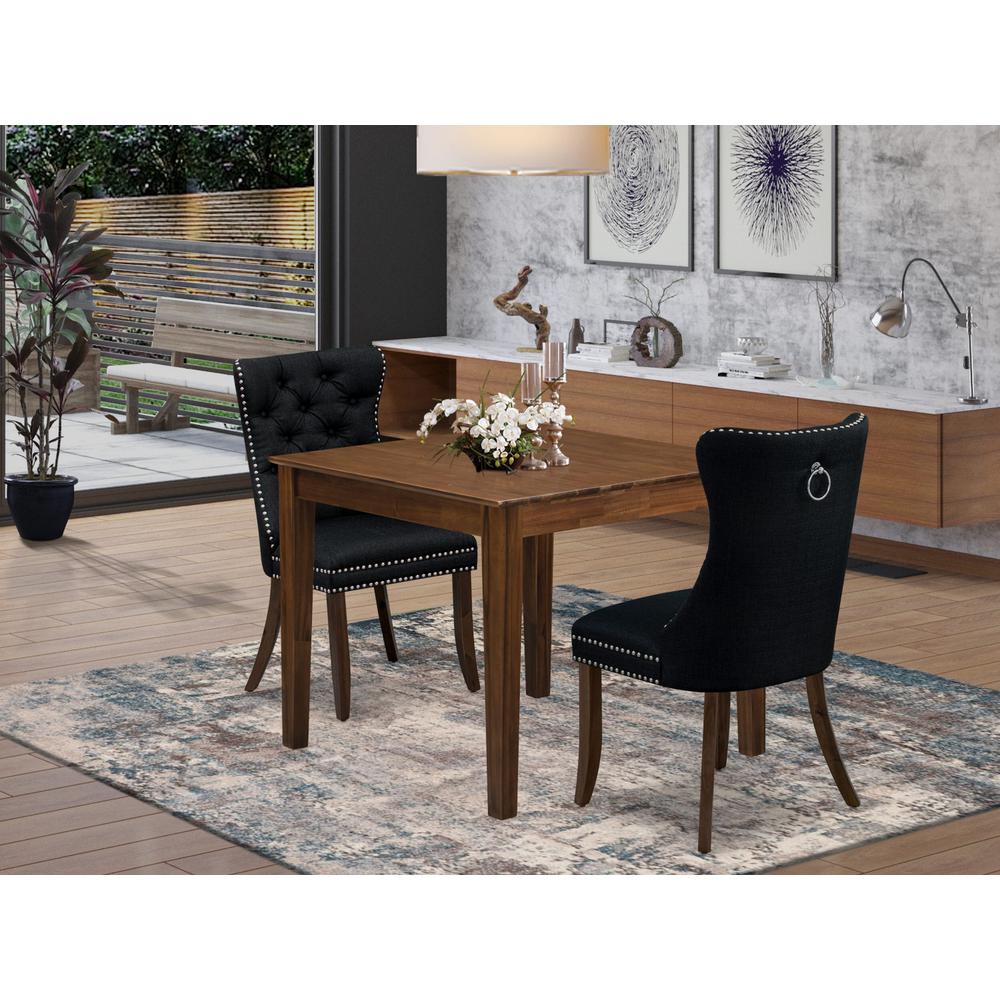 3 Piece Dinette Set for Small Spaces Contains a Square Kitchen Table. Picture 7