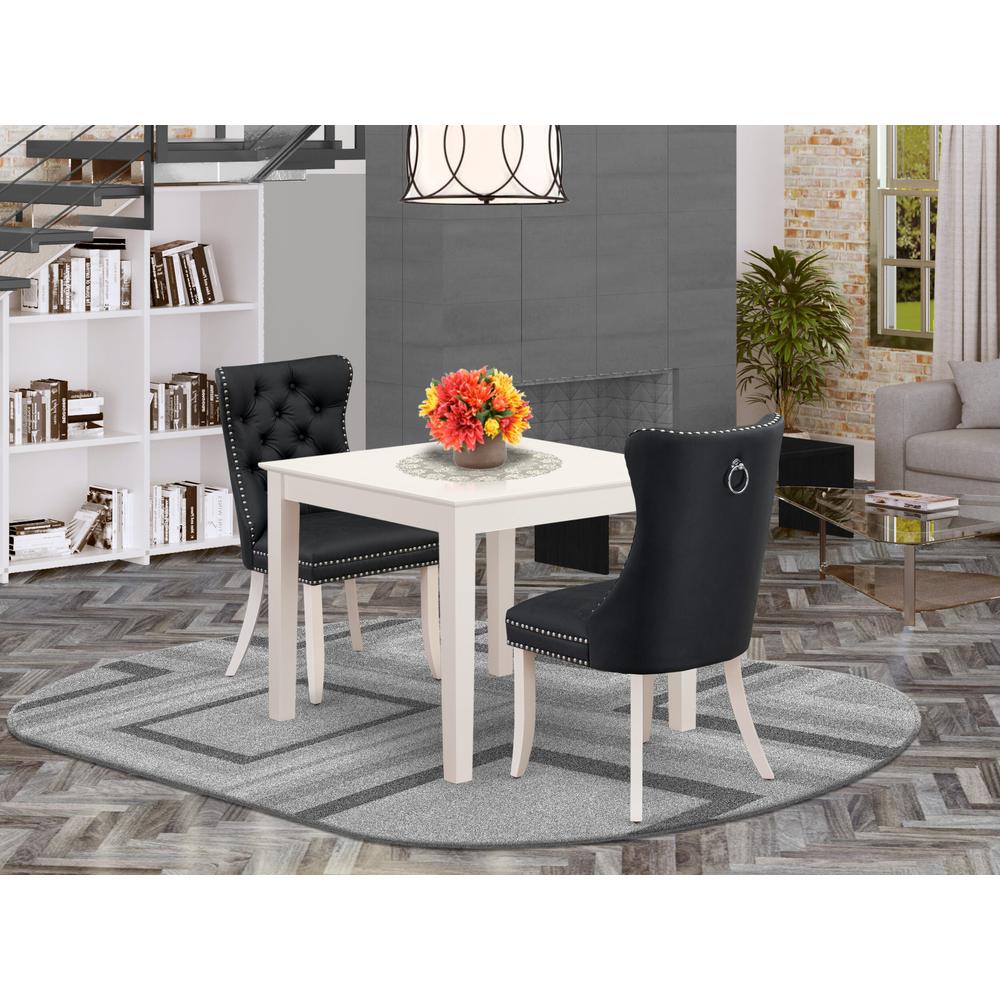3 Piece Dinette Set Contains a Square Modern Dining Table. Picture 6