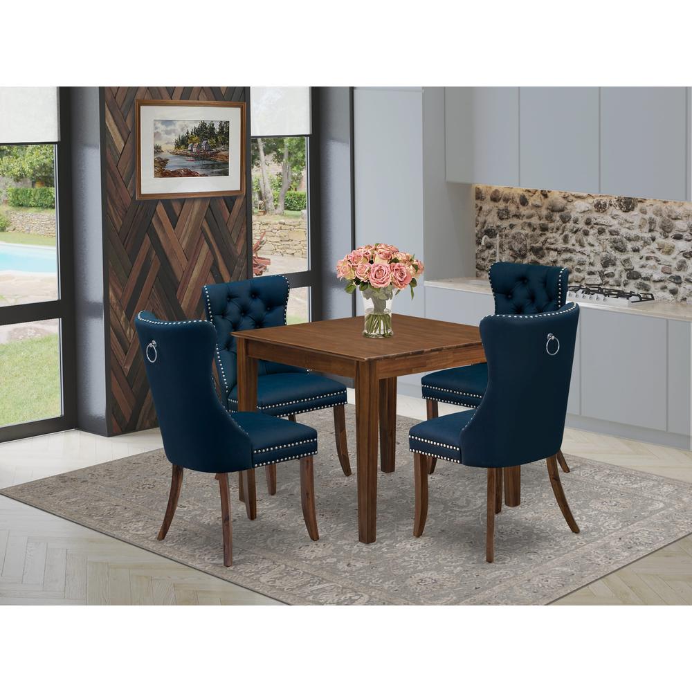 5 Piece Modern Dining Table Set Contains a Square Kitchen Table. Picture 7