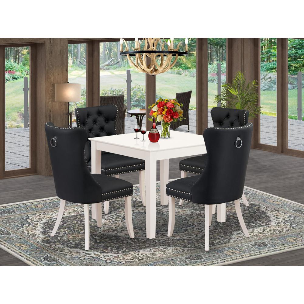 5 Piece Kitchen Table Set Consists of a Square Dining Table. Picture 6
