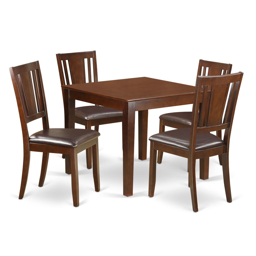 5  Pc  Dinette  set  with  a  Dining  Table  and  4  Dining  Chairs  in  Mahogany. Picture 2