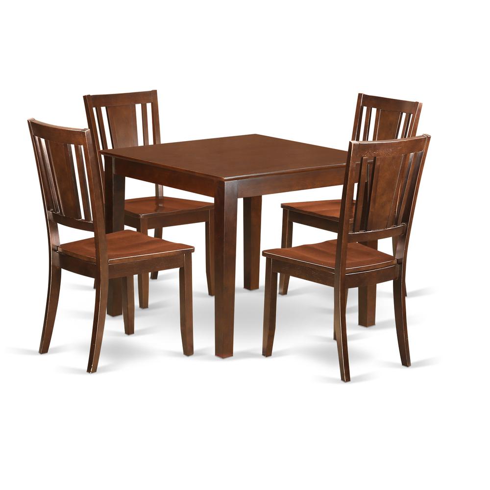 5  PC  Kitchen  Tables  and  chair  set  with  a  Dining  Table  and  4  Dining  Chairs  in  Mahogany. Picture 2