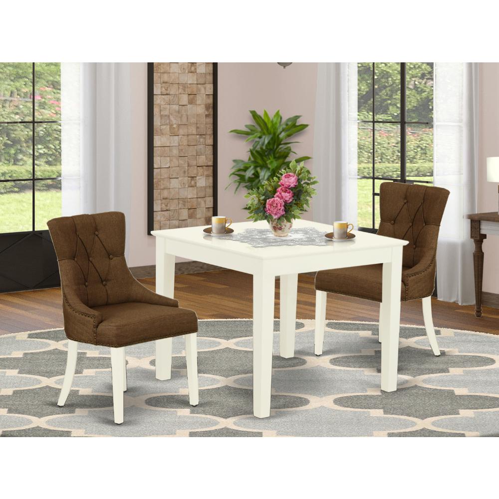 Dining Room Set Linen White, OXFR3-LWH-18. Picture 2