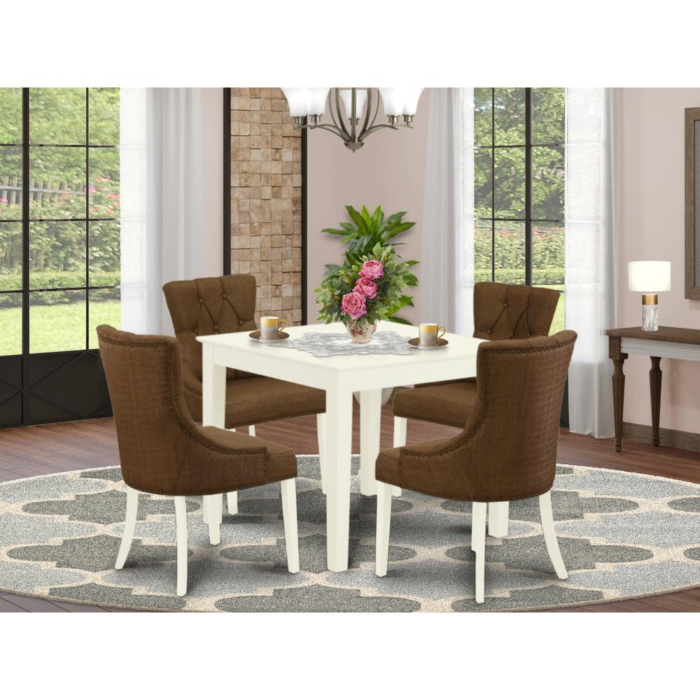 Dining Room Set Linen White, OXFR5-LWH-18. Picture 2