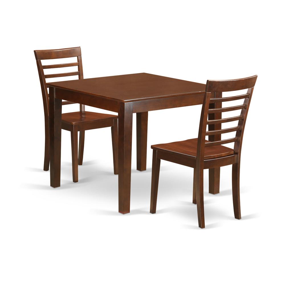 3  PcKitchen  Table  set  with  a  Dining  Table  and  2  Dining  Chairs  in  Mahogany. Picture 2