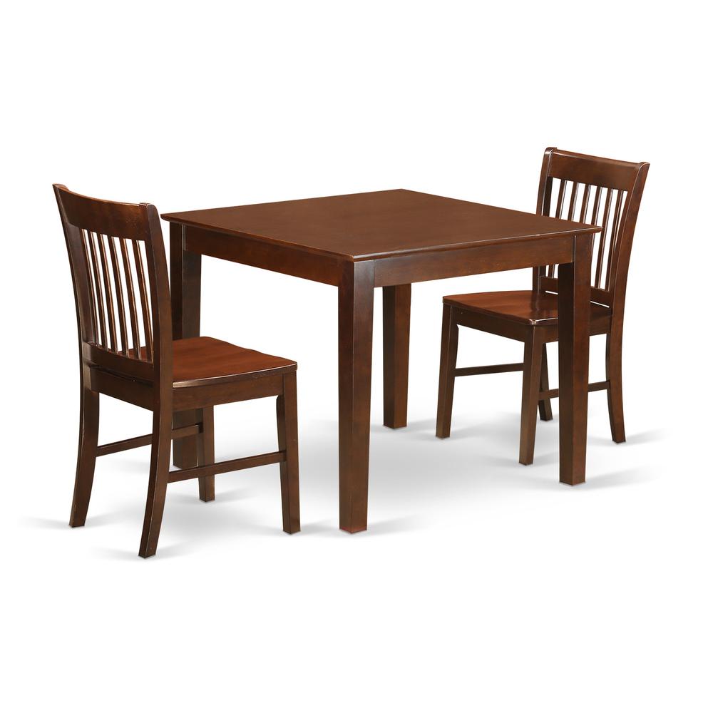 3  Pc  Dinette  set  with  a  Dining  Table  and  2  Dining  Chairs  in  Mahogany. Picture 1