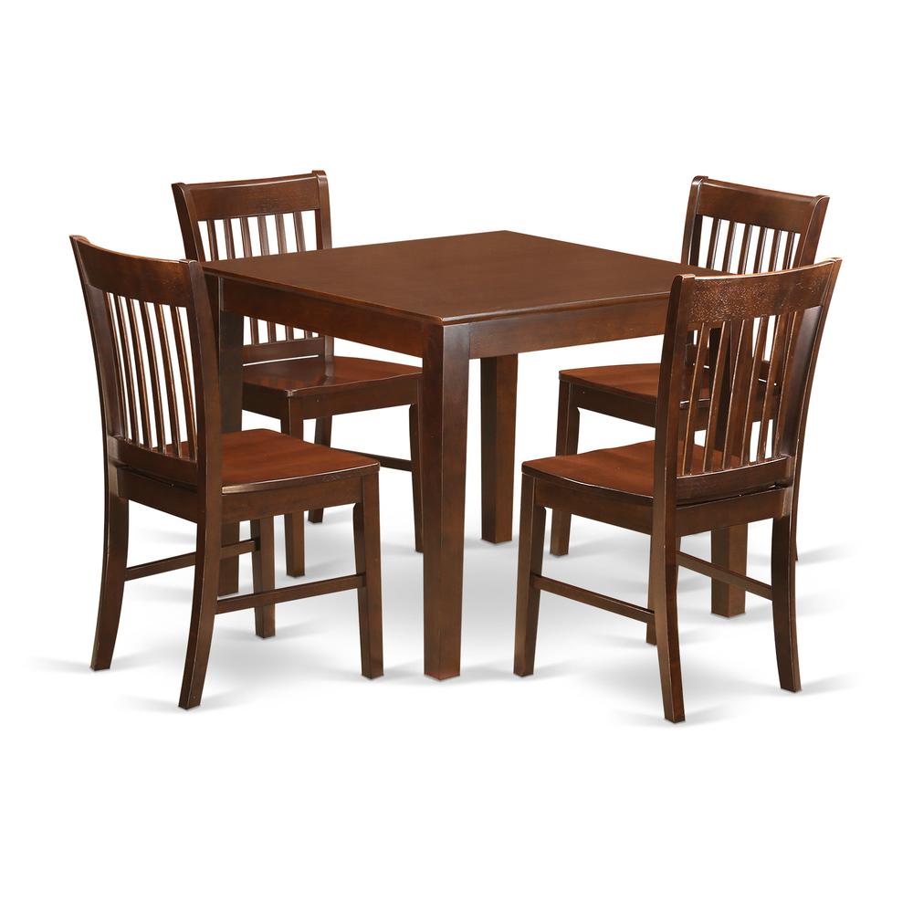 5  PC  Kitchen  Table  set  with  a  Table  and  4  Dining  Chairs  in  Mahogany. Picture 2
