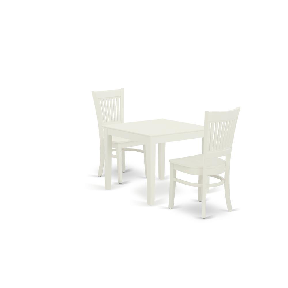 Dining Table- Dining Chairs, OXVA3-LWH-W. Picture 2