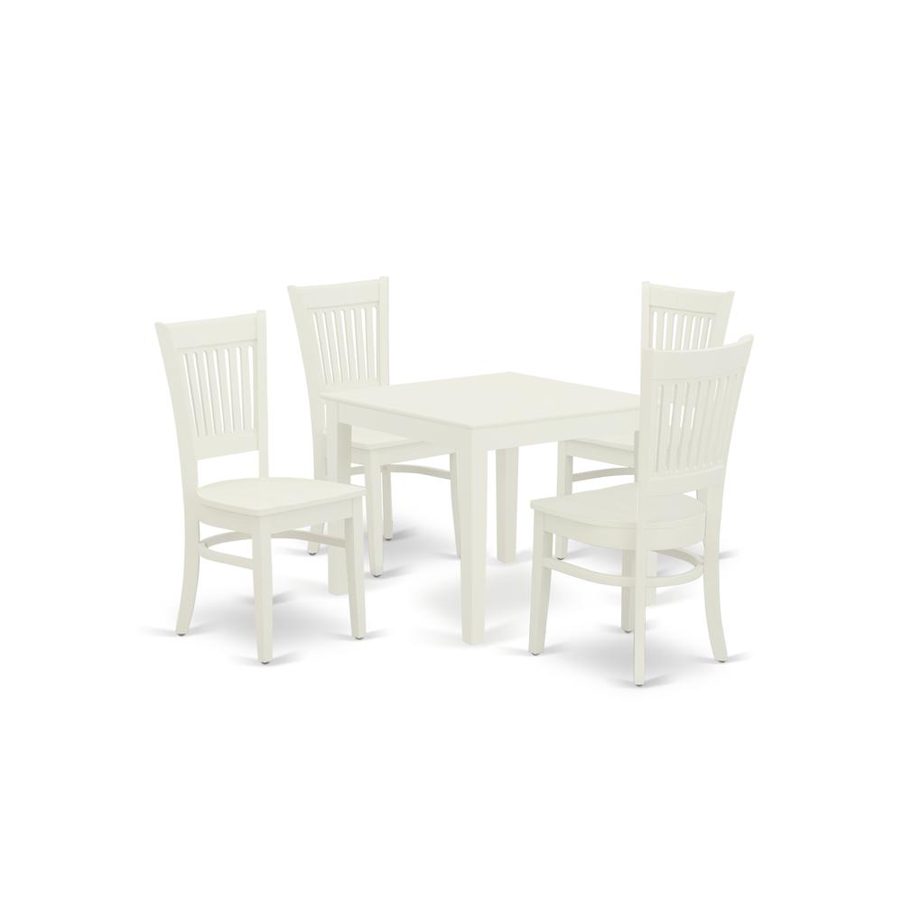 Dining Table- Dining Chairs, OXVA5-LWH-W. Picture 2