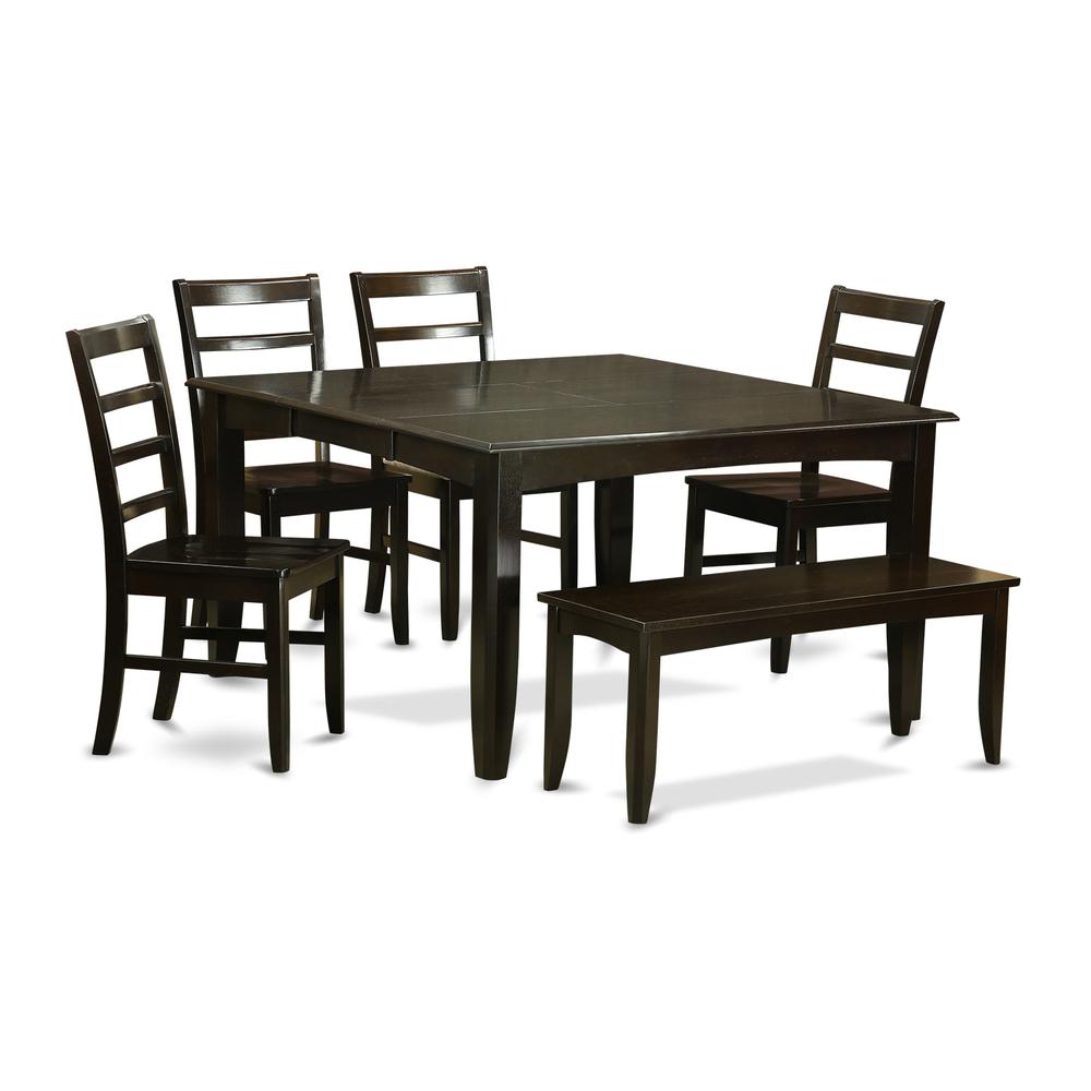6  Pc  Dining  set  with  bench-Kitchen  Table  with  Leaf  and  4  Dining  Chairs  Plus  Bench.. Picture 2