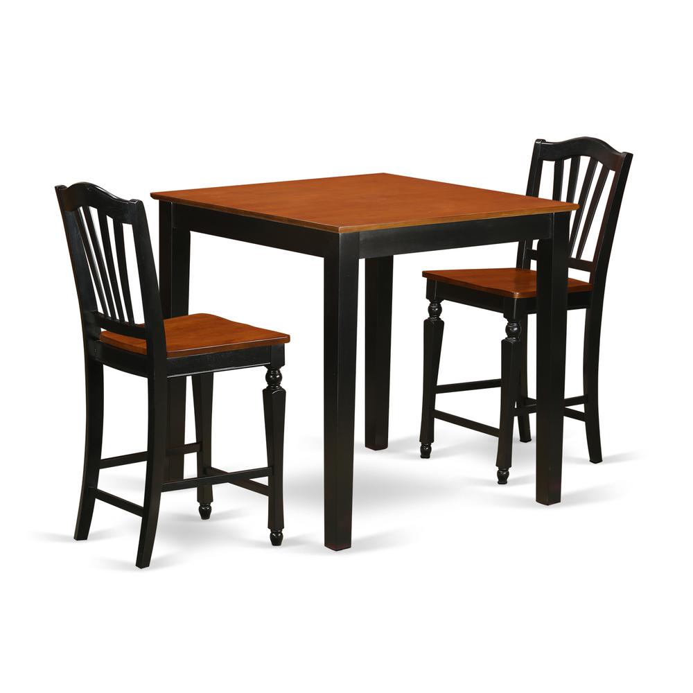 3  Pc  counter  height  Dining  room  set-pub  Table  and  2  Kitchen  Chairs.. Picture 2
