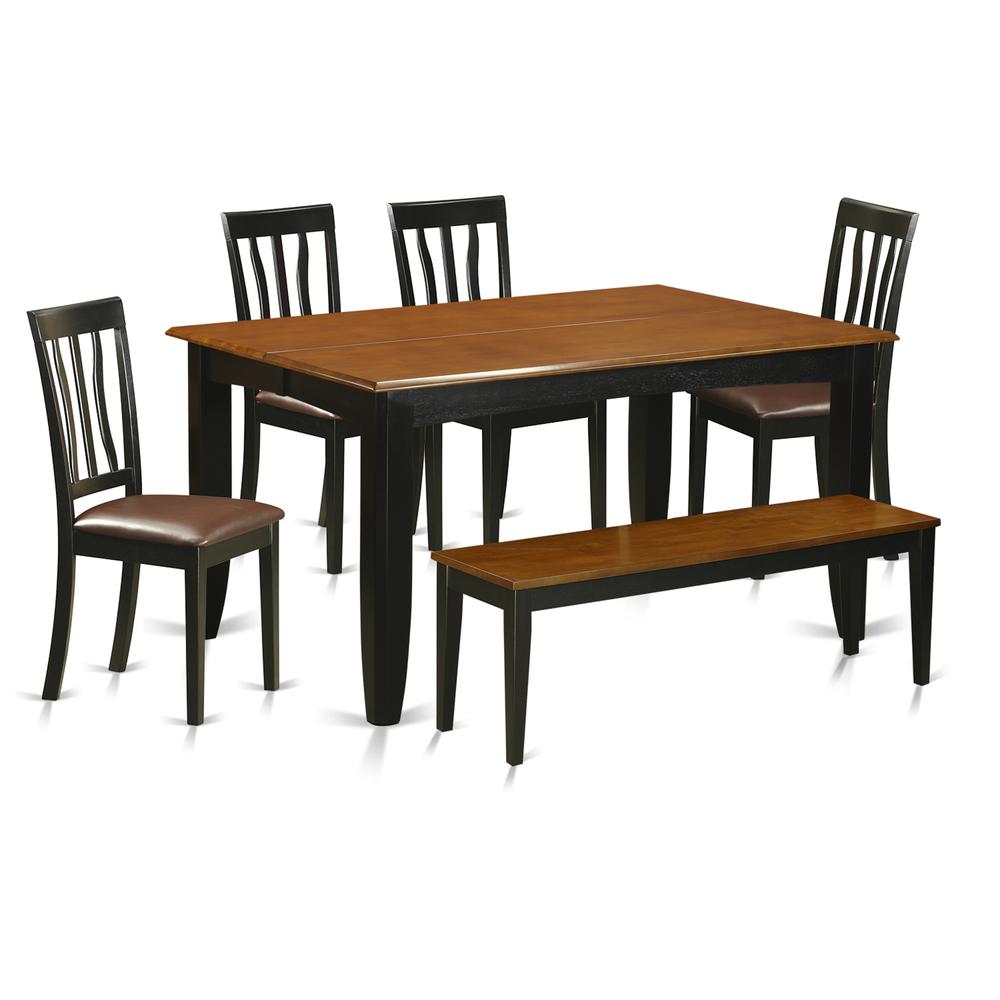 6  PC  Kitchen  table  set  with  bench-Kitchen  Tables  and  4  Dining  Chairs  Plus  bench. Picture 2