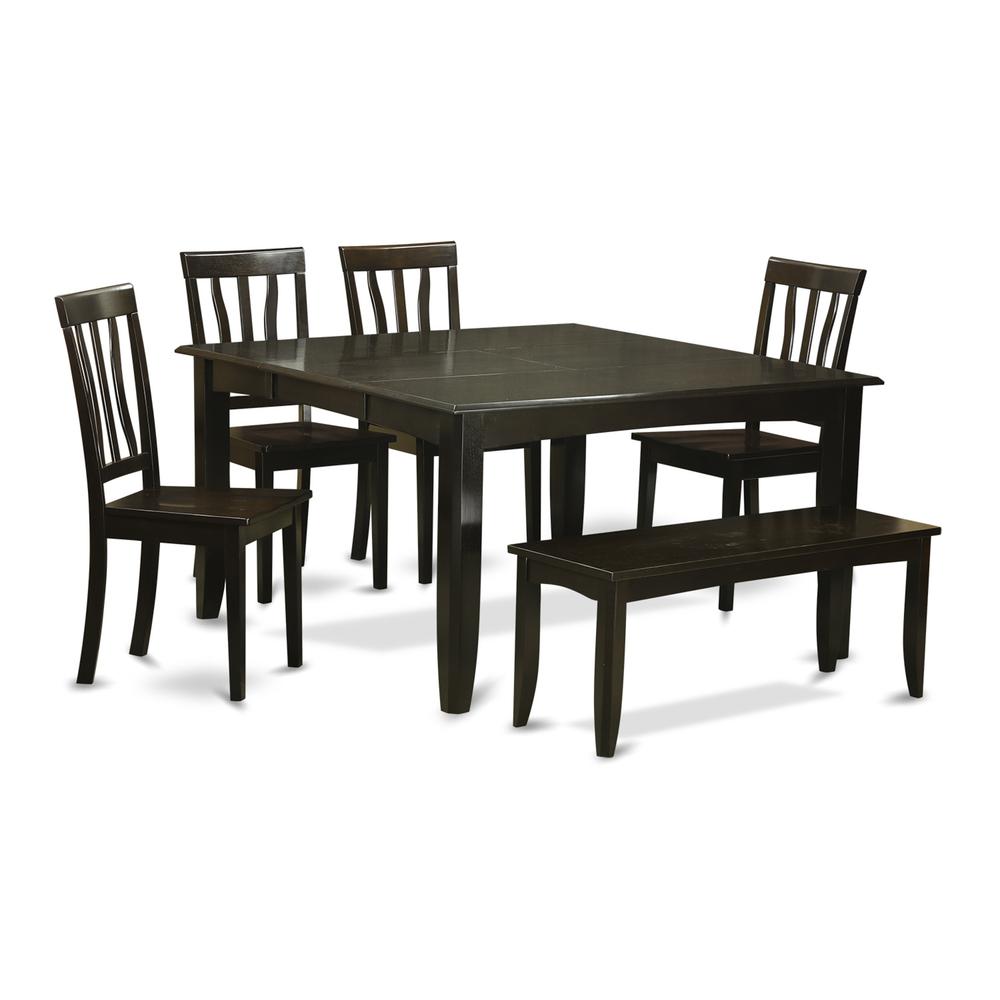 6  Pc  Dining  room  set  with  bench-Table  with  Leaf  and  4  Dining  Chairs  Plus  Bench.. Picture 2