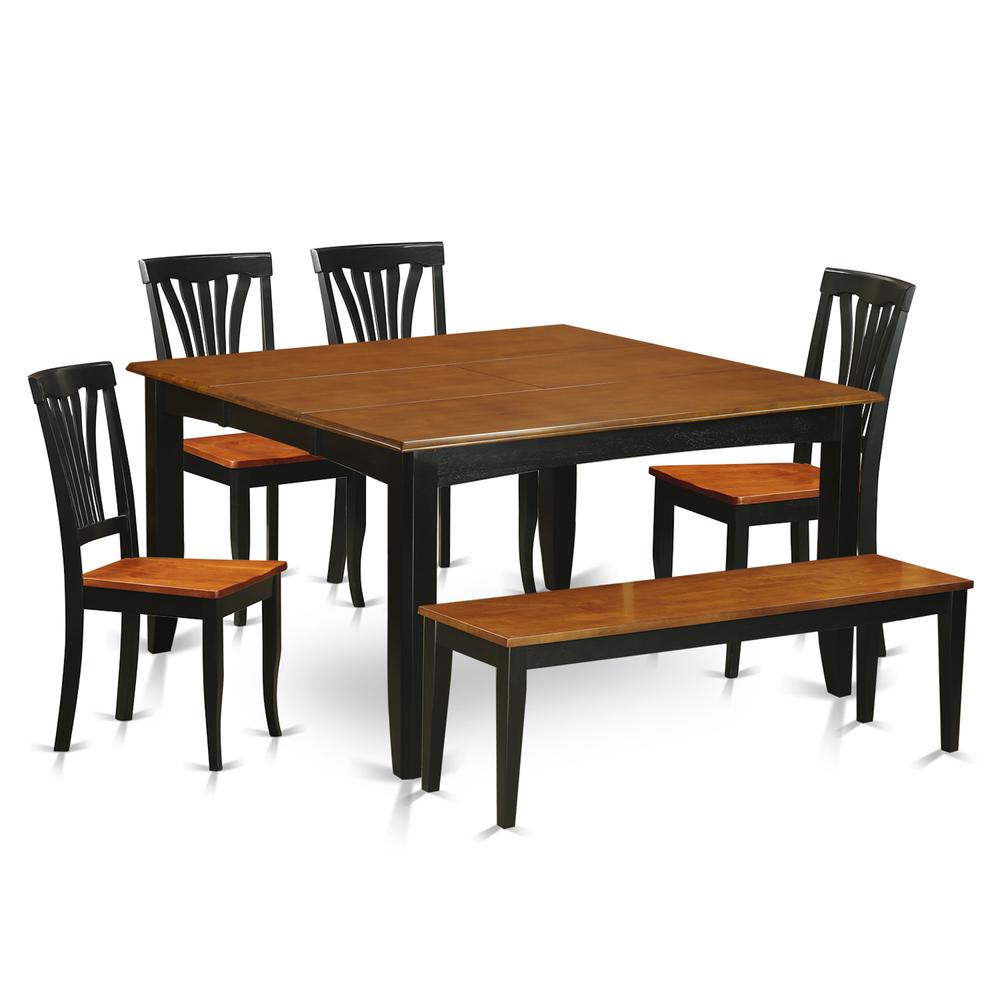 6  PC  Dining  room  set  with  bench-Kitchen  Tables  and  4  Wood  Dining  Chairs  Plus  bench. Picture 2