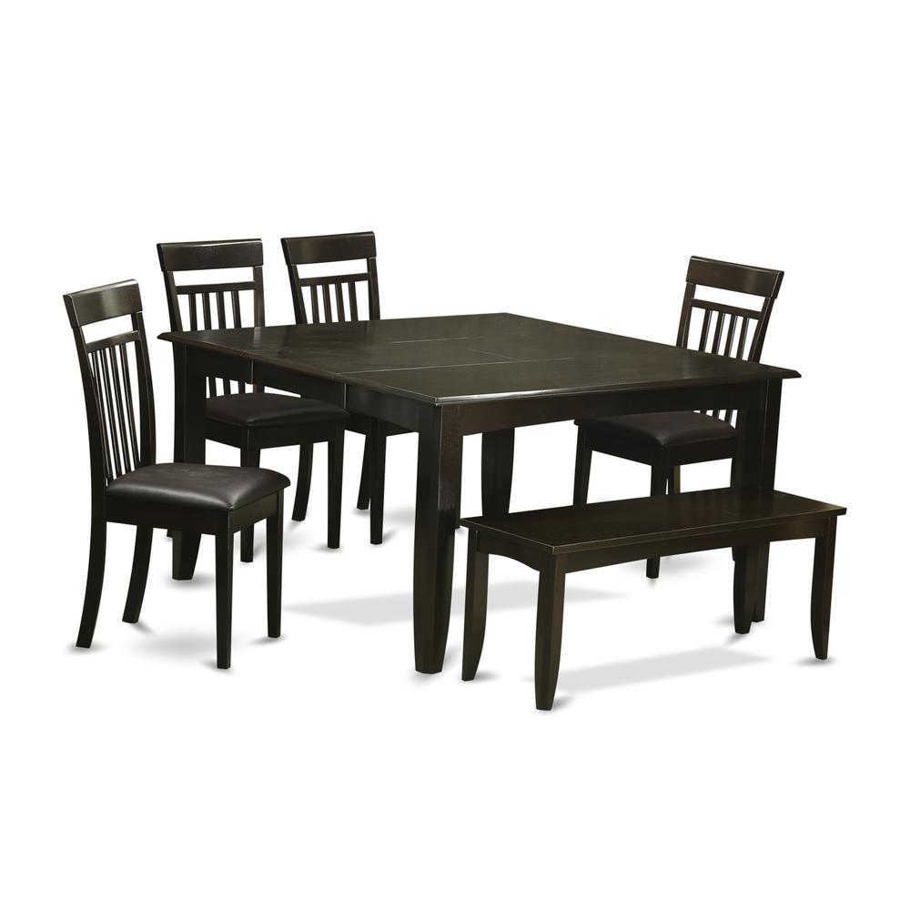 6  PC  Dining  room  set  with  bench-Dinette  Table  with  Leaf  and  4  Dining  Chairs  Plus  Bench.. Picture 2