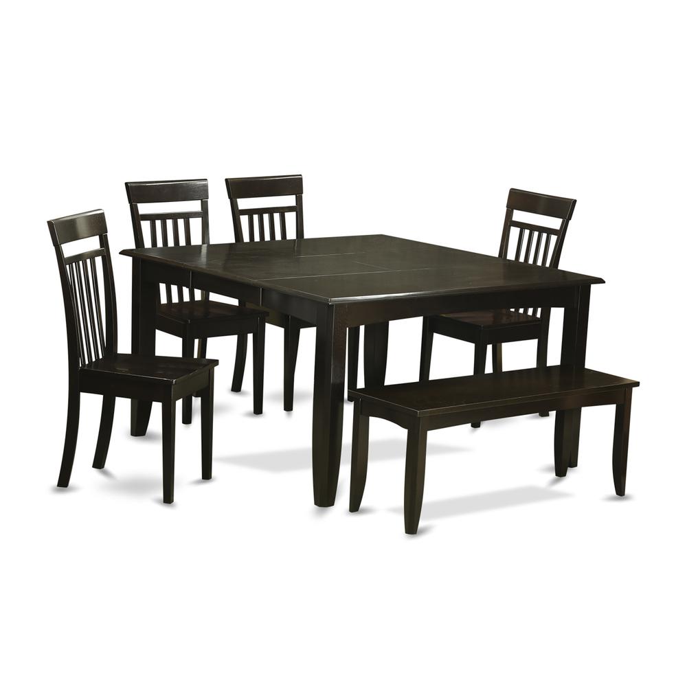 6  Pc  Dining  set  with  bench-Kitchen  Table  with  Leaf  and  4  Kitchen  chair  Plus  Bench.. Picture 2