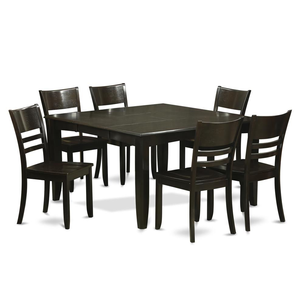 7  PC  Dining  set-Dining  Table  with  Leaf  and  6  Dinette  Chairs.. Picture 2