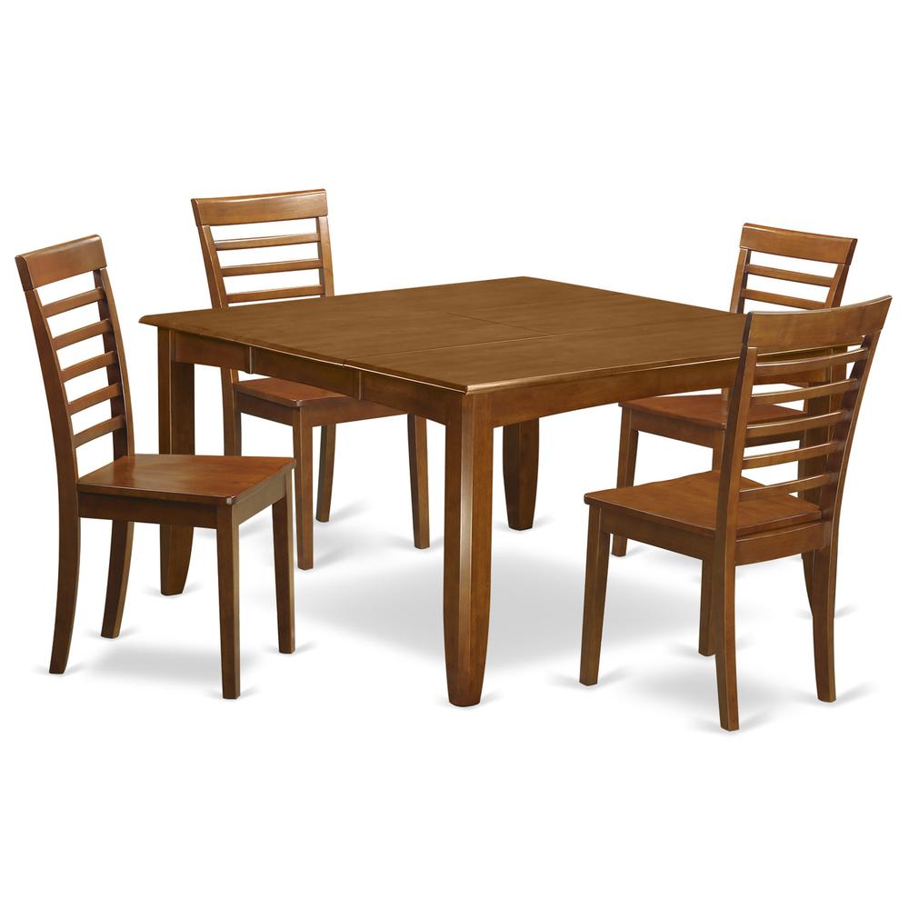 5  Pc  Dining  room  set  for  4-Square  Dining  Table  with  Leaf  and  4  Dining  Chairs.. Picture 2