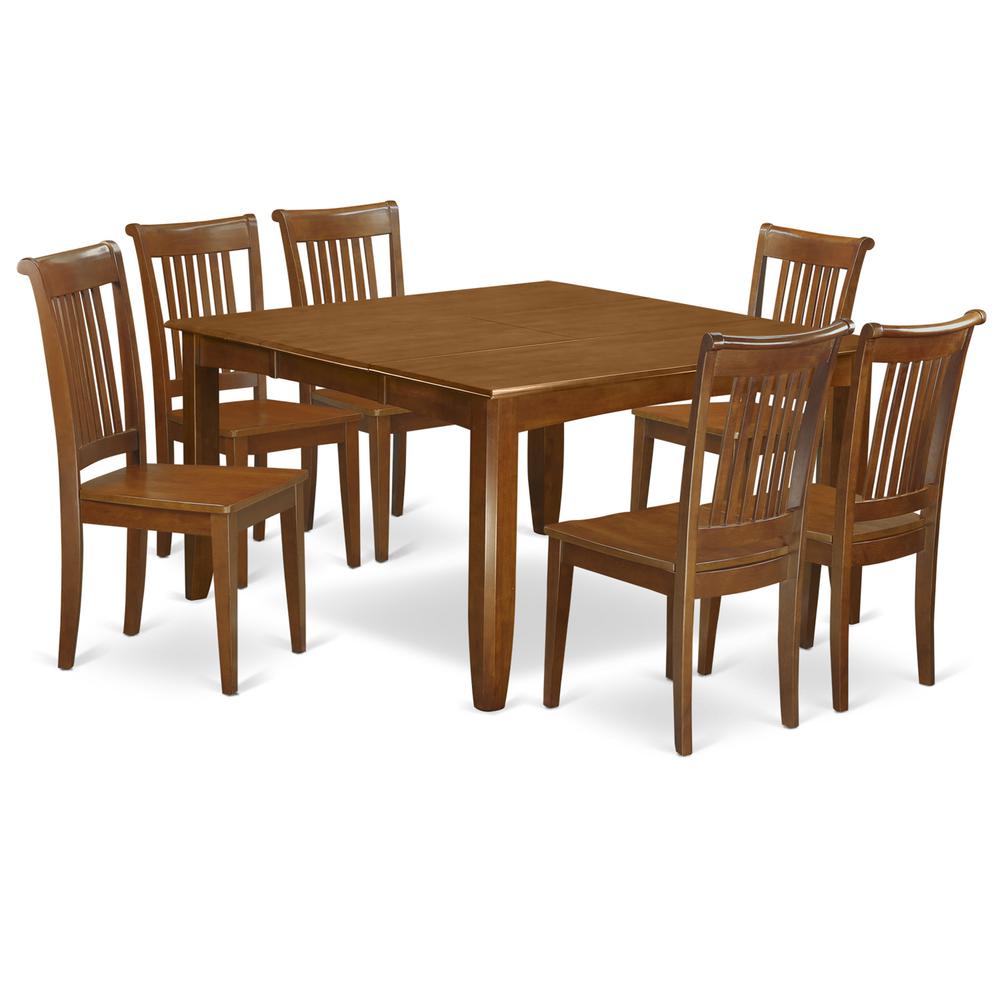 7  Pc  Dining  set-Table  with  Leaf  and  6  Dinette  Chairs. Picture 2