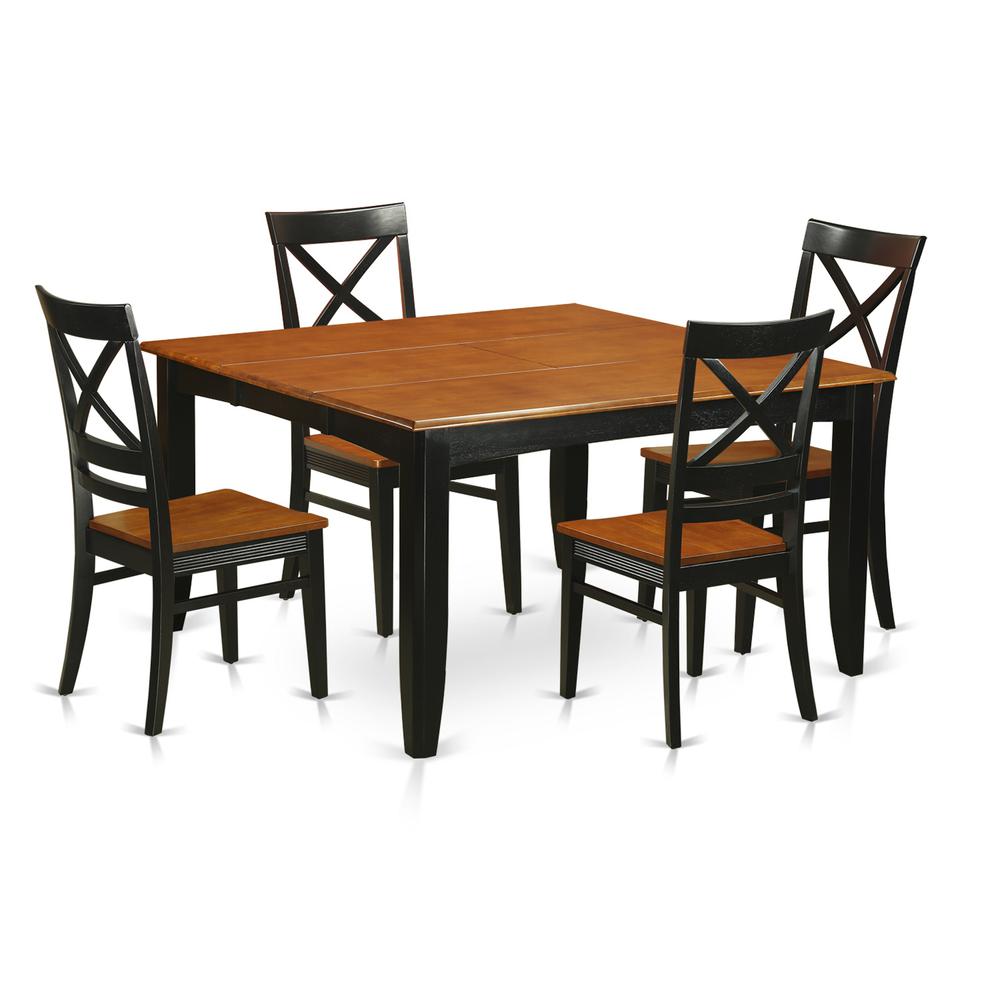 5  PC  Dining  room  set-Dining  Table  with  4  Wooden  Dining  Chairs. Picture 2