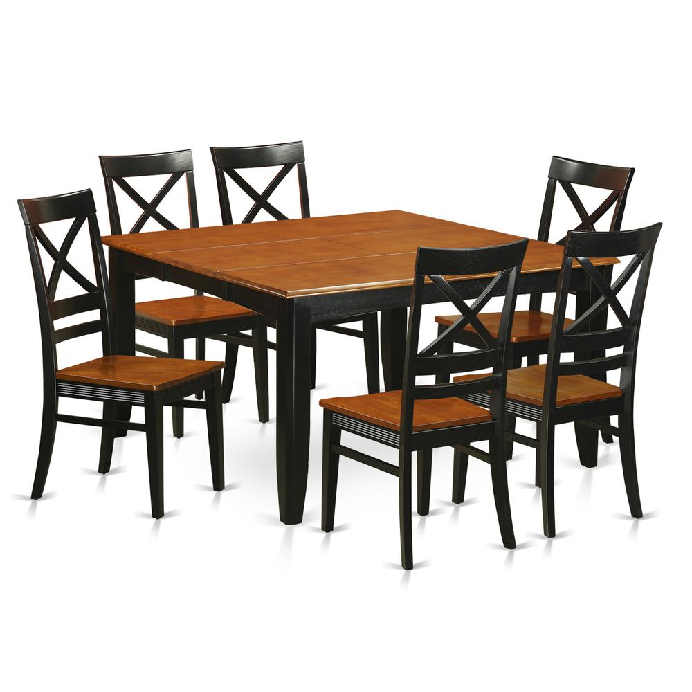 7  PC  Dining  room  set-Dining  Table  with  6  Wooden  Dining  Chairs. Picture 2