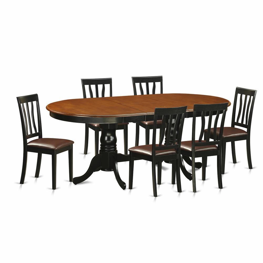7  Pc  Dining  room  set-Dining  Table  with  6  Wood  Dining  Chairs. Picture 2