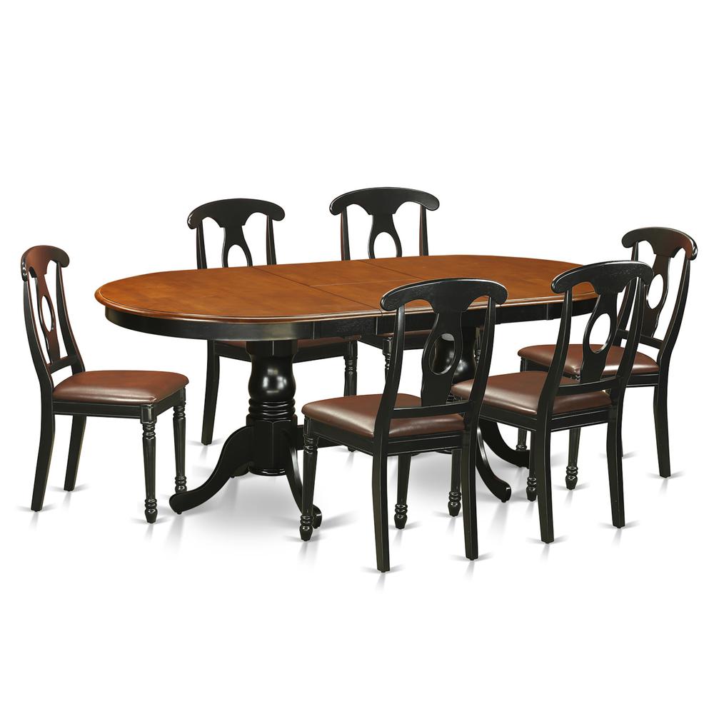 7  Pc  Dining  room  set-Dining  Table  with  6  Wooden  Dining  Chairs. Picture 2
