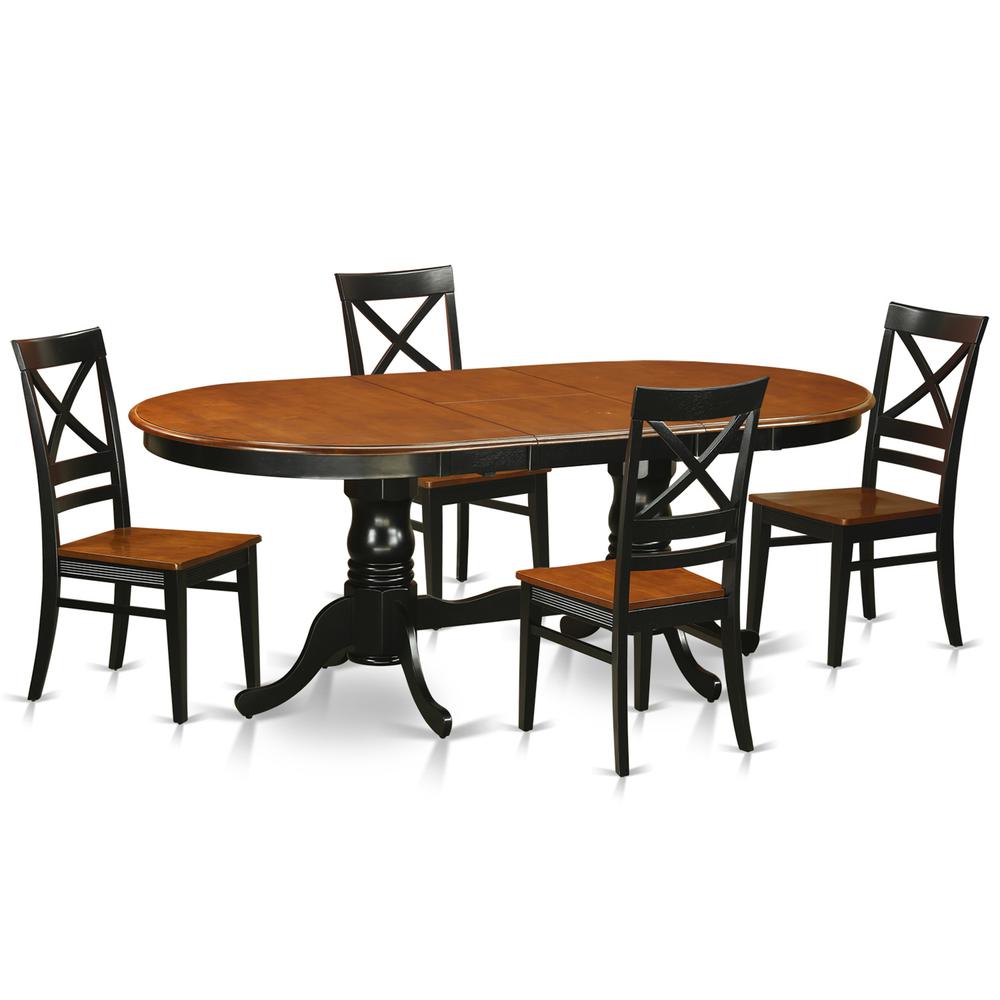 5  PC  Dining  room  set-Dining  Table  with  4  Wooden  Dining  Chairs. Picture 2